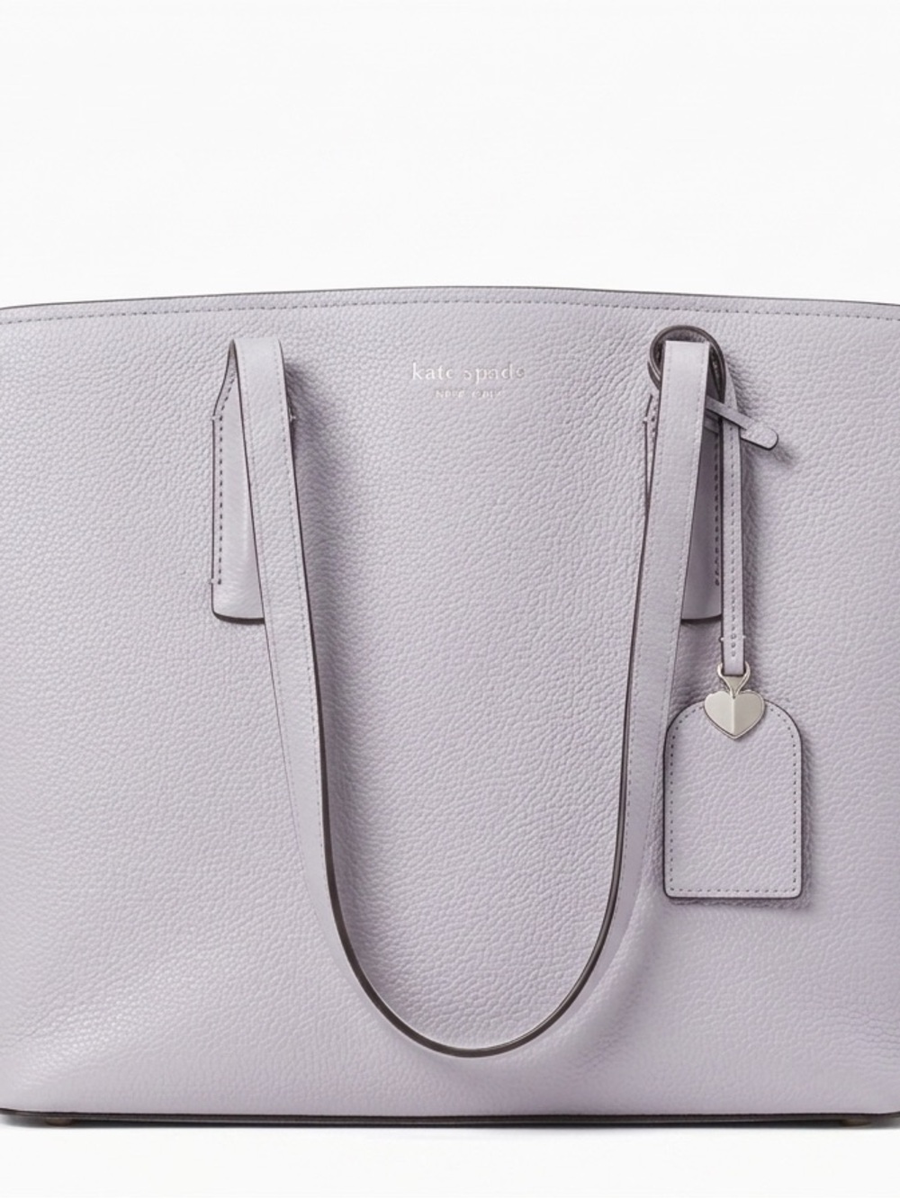 kate spade pebble leather tote in light lavender